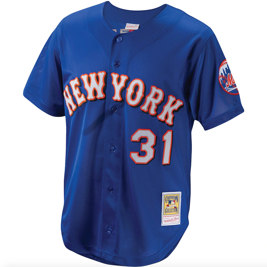 Men s Mitchell And Ness Mike Piazza New York Mets Royal Cooperstown Collection Batting Practice Jersey Official Team Jersey Sports Fan Apparel Officia