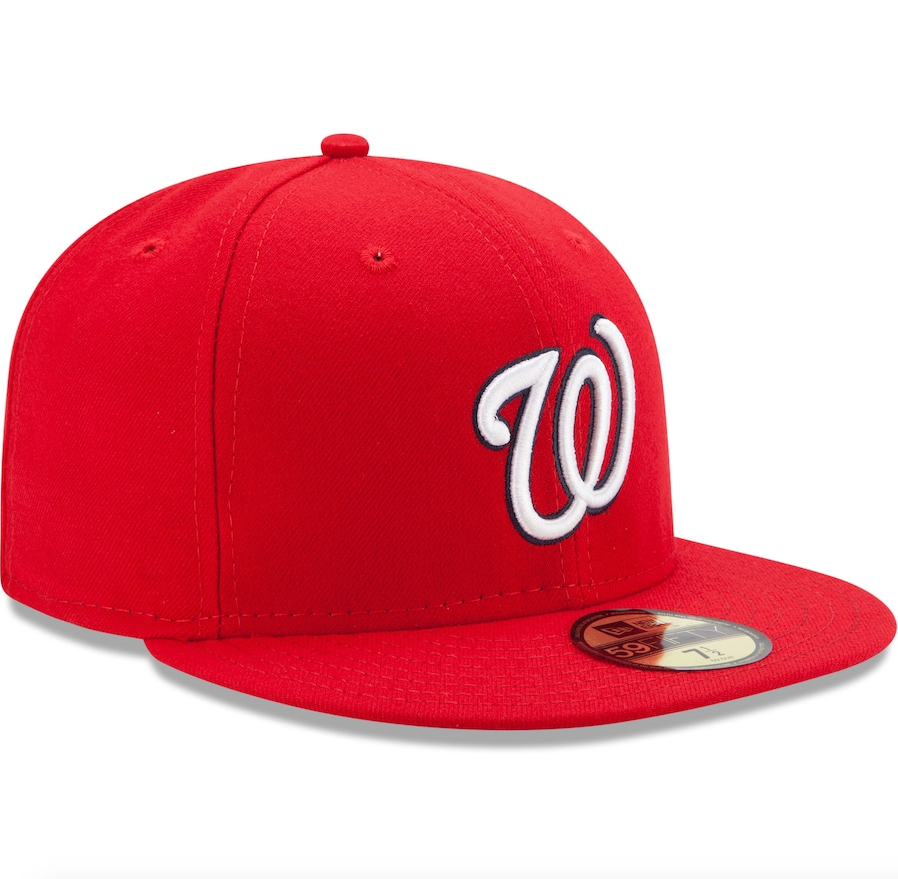 Men s Washington Nationals New Era Red Game Authentic Collection On-Field 59FIFTY Fitted Hat Official Team Hat Sports Fan Cap Official MLB Team Hat Ba