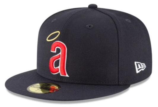 Men s California Angels New Era Navy 1971 Cooperstown Collection Wool 59FIFTY Fitted Hat Official Team Hat Sports Fan Cap Official MLB Team Hat Baseba