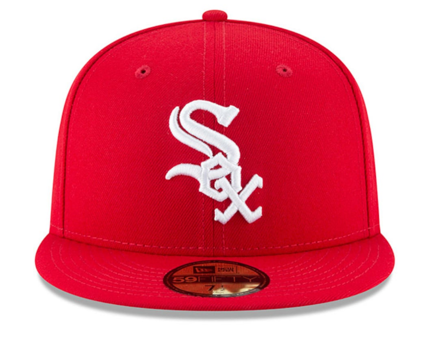 Men s Chicago White Sox New Era MLB Basic Scarlet 59FIFTY Fitted Hat Official Team Hat Sports Fan Cap Official MLB Team Hat Baseball Fan Cap