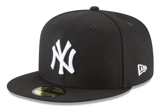 New York Yankees Black and White 59Fifty Fitted Hat Official Team Hat Sports Fan Cap Official MLB Team Hat Baseball Fan Cap