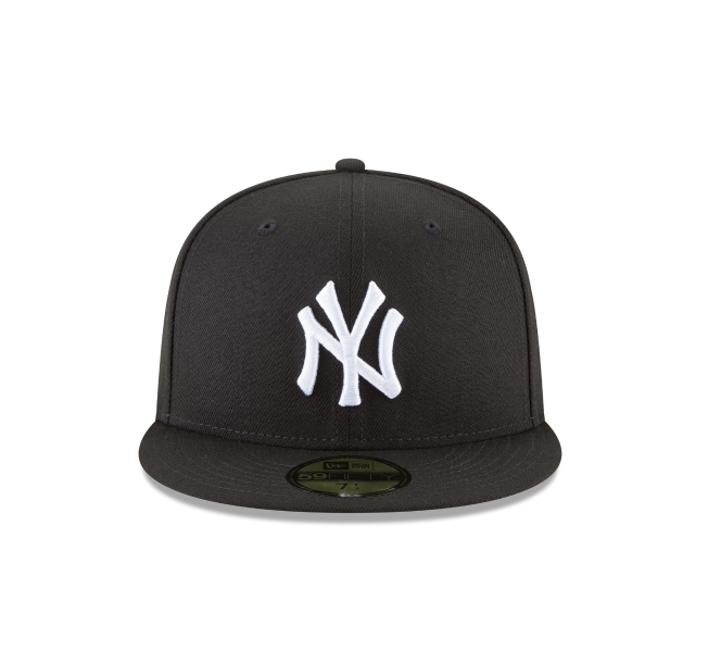 New York Yankees Black and White 59Fifty Fitted Hat Official Team Hat Sports Fan Cap Official MLB Team Hat Baseball Fan Cap