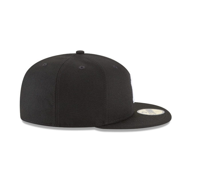New York Yankees Black and White 59Fifty Fitted Hat Official Team Hat Sports Fan Cap Official MLB Team Hat Baseball Fan Cap