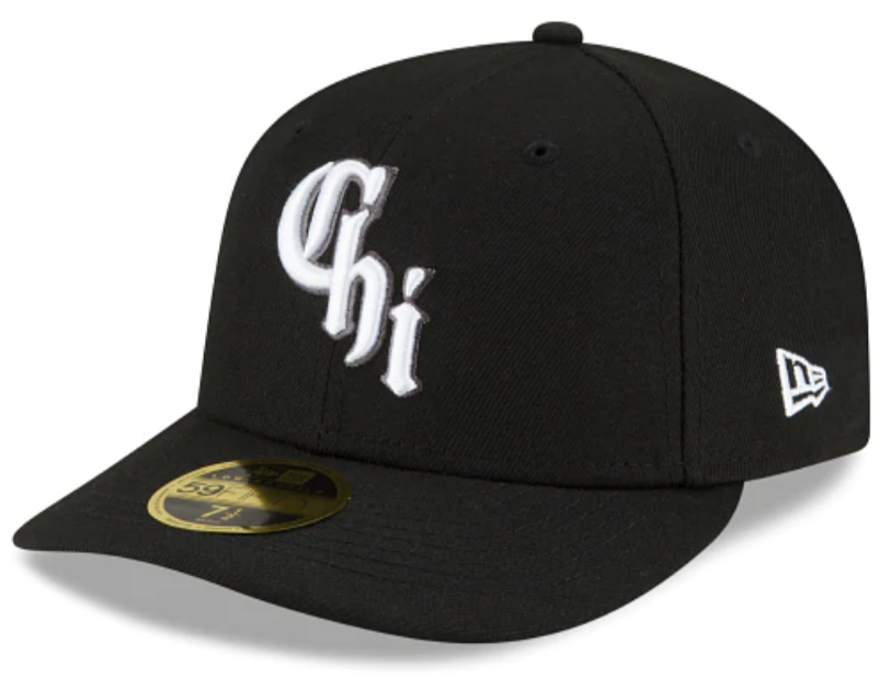 Chicago White Sox New Era Black City Connect Low Profile 59FIFTY Fitted Hat Official Team Hat Sports Fan Cap Official MLB Team Hat Baseball Fan Cap