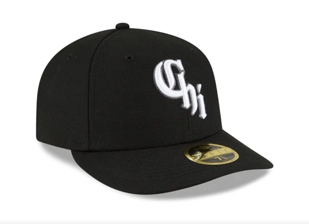 Chicago White Sox New Era Black City Connect Low Profile 59FIFTY Fitted Hat Official Team Hat Sports Fan Cap Official MLB Team Hat Baseball Fan Cap