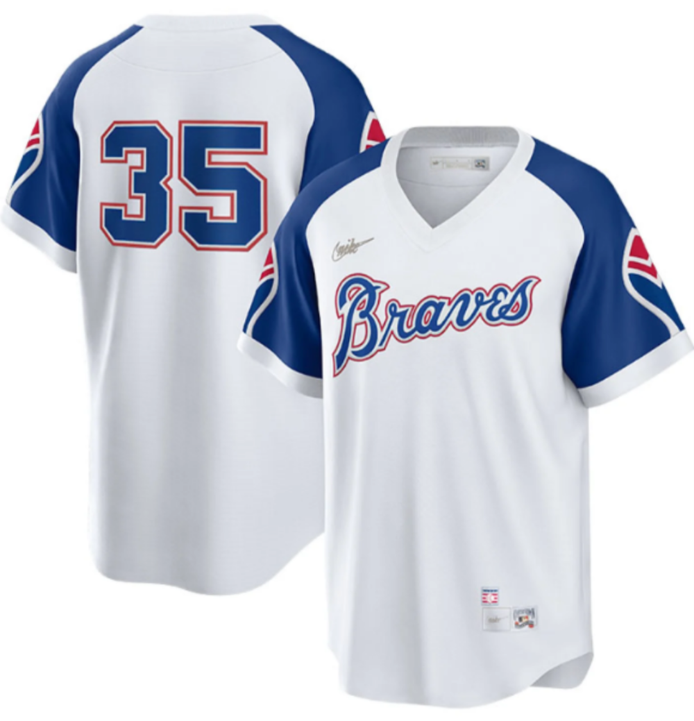 Nike Men s Atlanta Braves Phil Niekro Cooperstown Collection Home Replica Cool Base Jersey Official Team Jersey Sports Fan Apparel Official MLB Team A