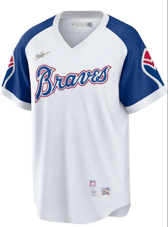 Nike Men s Atlanta Braves Phil Niekro Cooperstown Collection Home Replica Cool Base Jersey Official Team Jersey Sports Fan Apparel Official MLB Team A