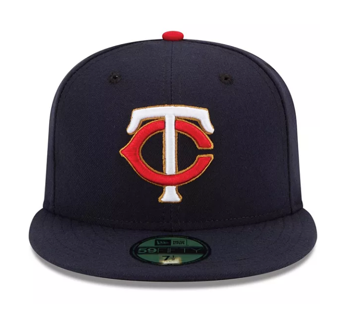 Men s Minnesota Twins New Era Navy Alternate Authentic Collection On-Field 59FIFTY Fitted Hat Official Team Hat Sports Fan Cap Official MLB Team Hat B