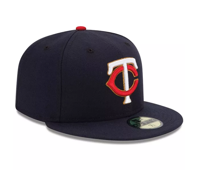Men s Minnesota Twins New Era Navy Alternate Authentic Collection On-Field 59FIFTY Fitted Hat Official Team Hat Sports Fan Cap Official MLB Team Hat B