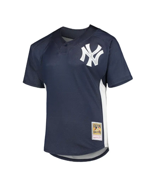 Men s Derek Jeter New York Yankees Mitchell And Ness Navy 2009 Authentic Batting Practice Jersey Official Team Jersey Sports Fan Apparel Official MLB
