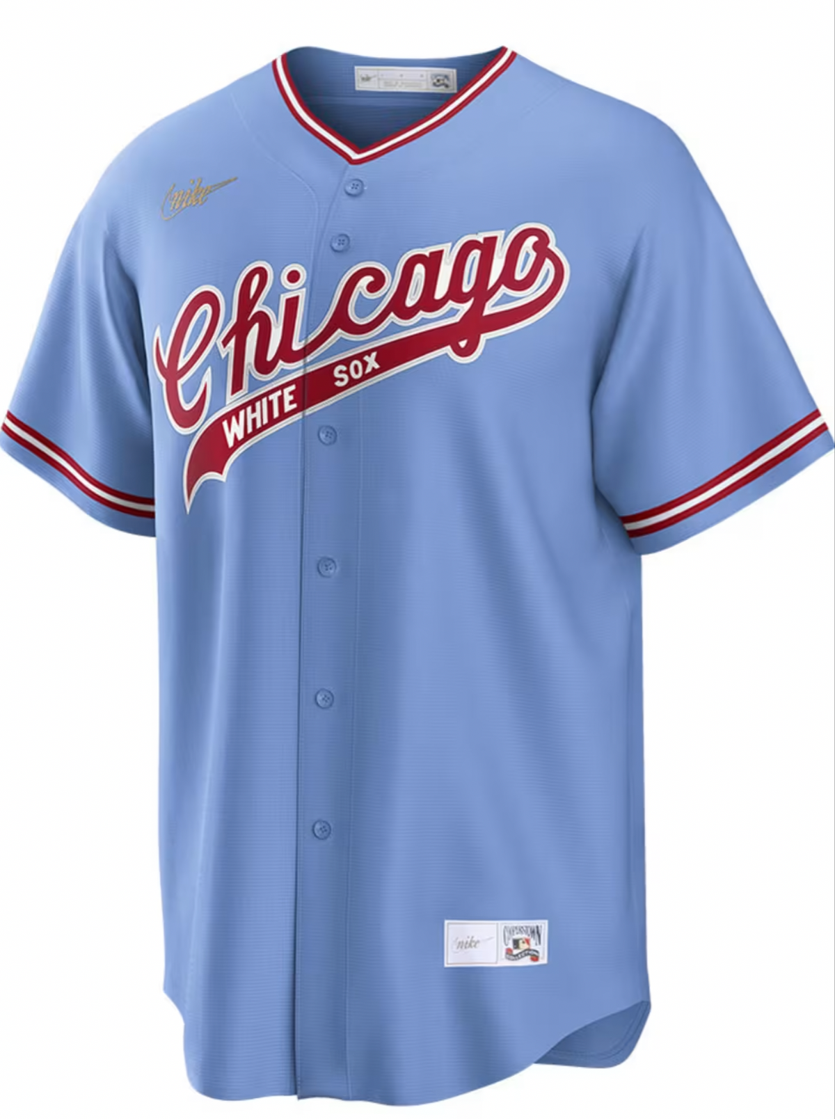 Men s Chicago White Sox Cooperstown Turn Back The Clock 1972 Road Blue NIKE Blank Replica Jersey Official Team Jersey Sports Fan Apparel Official MLB