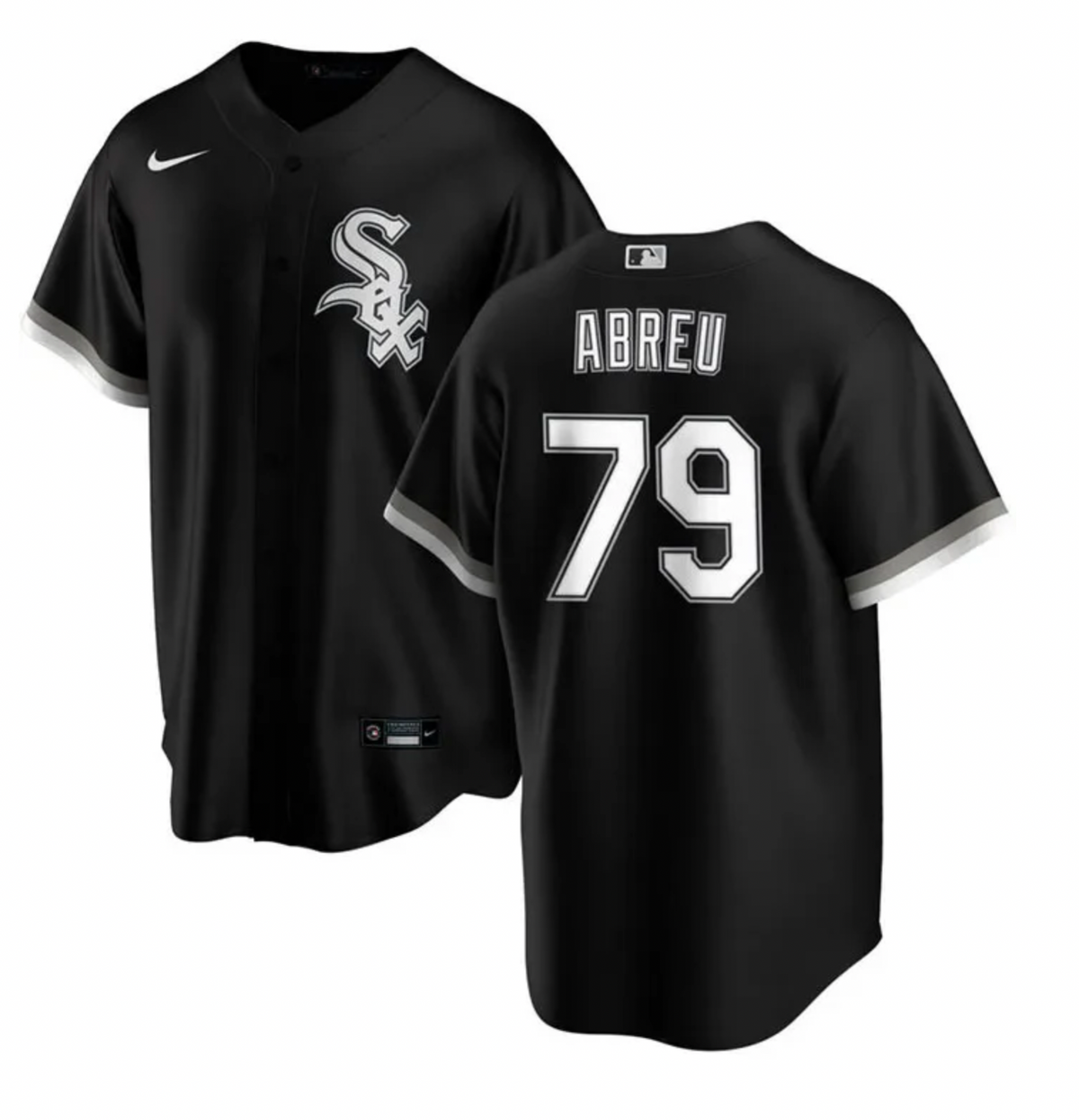 Men s Chicago White Sox Jose Abreu Nike Black Alternate Replica Player Name Jersey Official Team Jersey Sports Fan Apparel Official MLB Team Apparel B