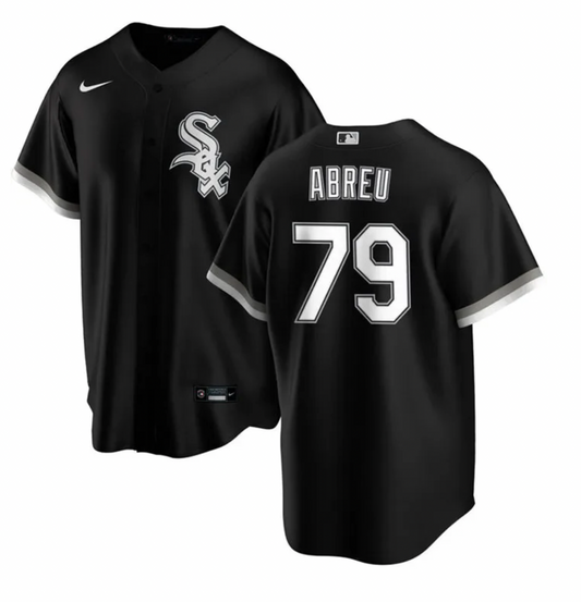 Men s Chicago White Sox Jose Abreu Nike Black Alternate Replica Player Name Jersey Official Team Jersey Sports Fan Apparel Official MLB Team Apparel B