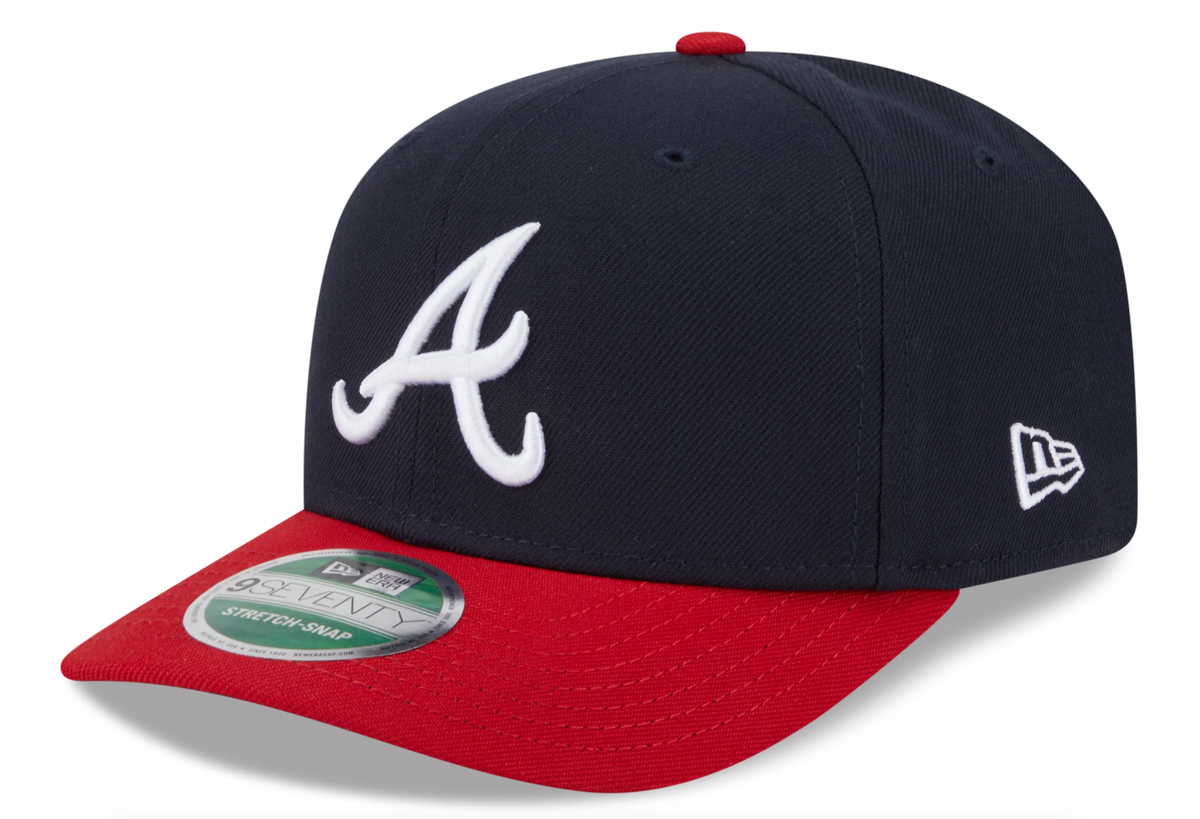 Atlanta Braves New Era Player Replica 9SEVENTY Stretch Snap Adjustable Hat Official Team Hat Sports Fan Cap Official MLB Team Hat Baseball Fan Cap