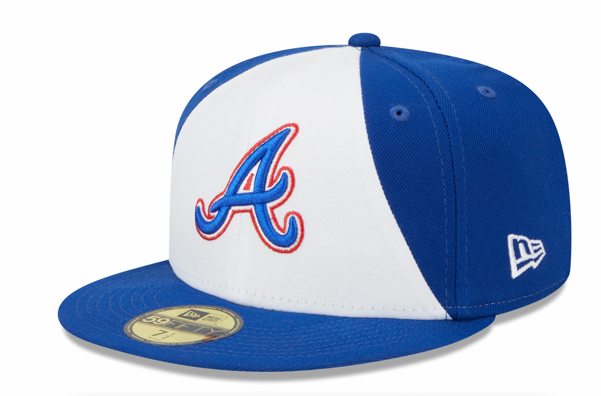 Atlanta Braves City Connect Royal White New Era 59FIFTY Fitted Hat Official Team Hat Sports Fan Cap Official MLB Team Hat Baseball Fan Cap
