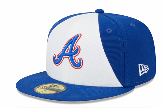 Atlanta Braves City Connect Royal White New Era 59FIFTY Fitted Hat Official Team Hat Sports Fan Cap Official MLB Team Hat Baseball Fan Cap