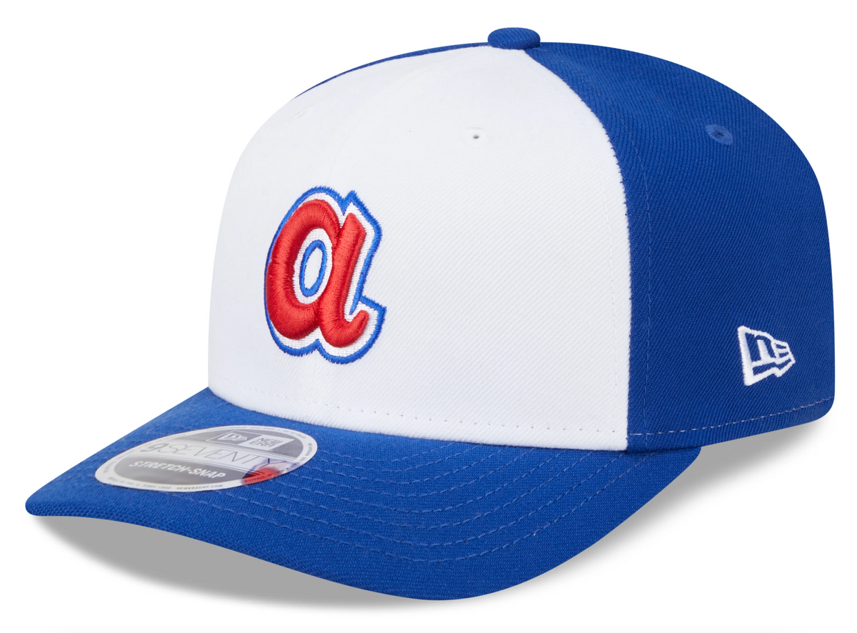 Atlanta Braves Cooperstown New Era 9SEVENTY Royal Adjustable Hat Official Team Hat Sports Fan Cap Official MLB Team Hat Baseball Fan Cap