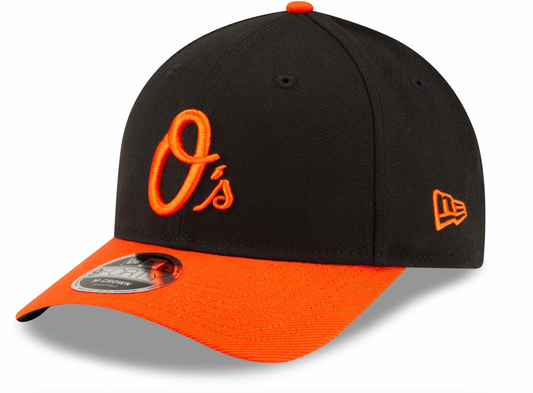 Baltimore Orioles Black Orange Alternate New Era Player Replica M-Crown 9FORTY Adjustable Hat Official Team Hat Sports Fan Cap Official MLB Team Hat B