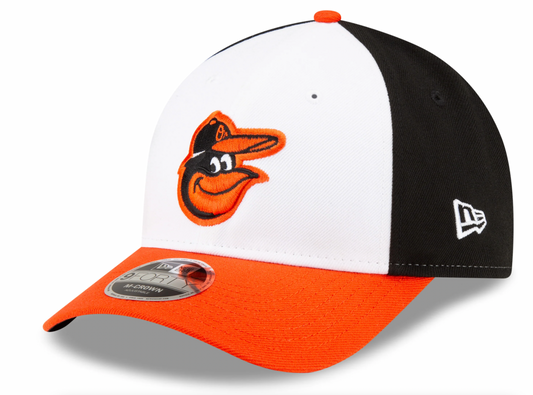 Baltimore Orioles White Orange Black New Era Player Replica M-Crown 9FORTY Adjustable Hat Official Team Hat Sports Fan Cap Official MLB Team Hat Baseb