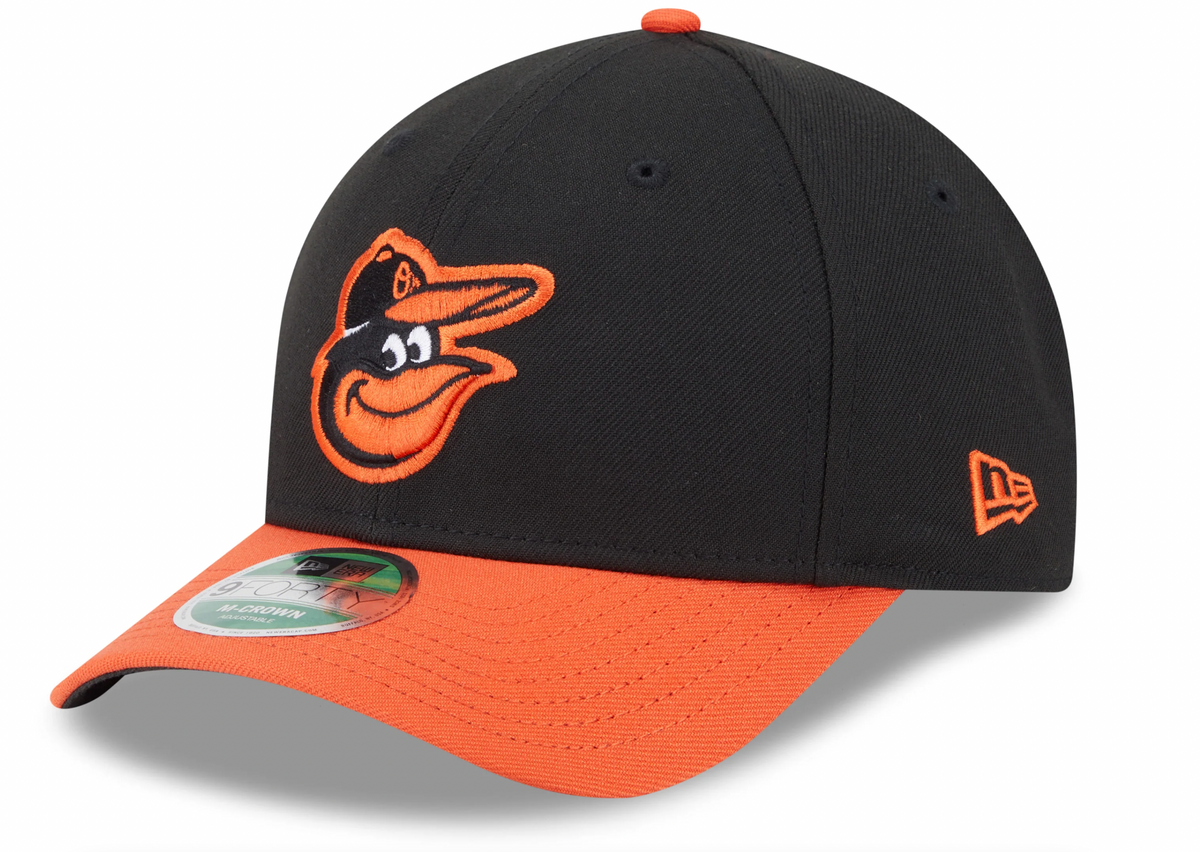 Baltimore Orioles Black Orange Road New Era Player Replica M-Crown 9FORTY Adjustable Hat Official Team Hat Sports Fan Cap Official MLB Team Hat Baseba