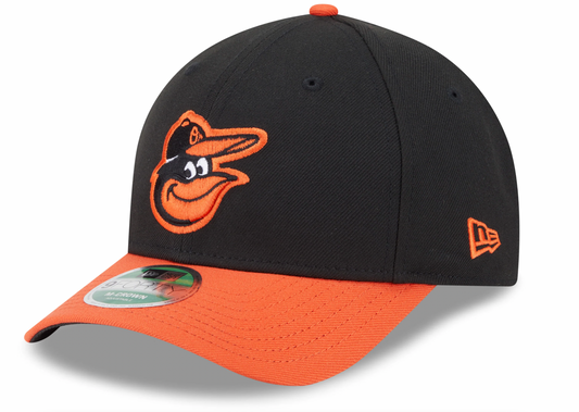 Baltimore Orioles Black Orange Road New Era Player Replica M-Crown 9FORTY Adjustable Hat Official Team Hat Sports Fan Cap Official MLB Team Hat Baseba