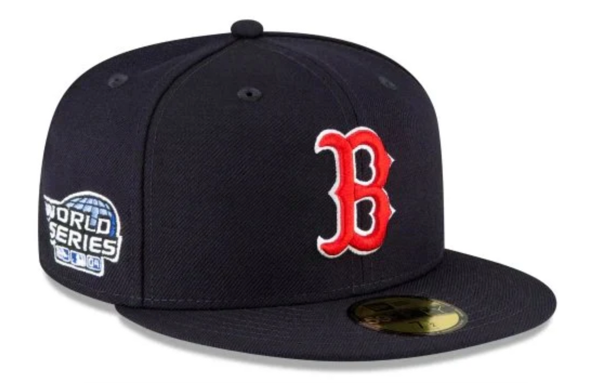 Boston Red Sox Navy Classic 2004 World Series New Era 59Fifty Fitted Hat Official Team Hat Sports Fan Cap Official MLB Team Hat Baseball Fan Cap