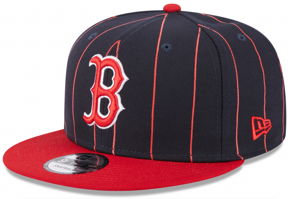 Boston Red Sox Navy Red Vintage New Era 9FIFTY Snapback Hat Official Team Hat Sports Fan Cap Official MLB Team Hat Baseball Fan Cap