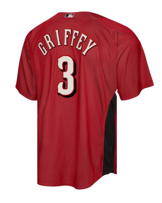 Men s Cincinnati Reds Ken Griffey Jr Mitchell And Ness 2007 Red Cooperstown Collection Batting Practice Jersey Official Team Jersey Sports Fan Apparel