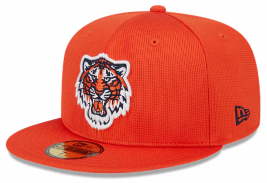 Detroit Tigers New Era Orange 2025 Spring Training 59FIFTY Fitted Hat Official Team Hat Sports Fan Cap Official MLB Team Hat Baseball Fan Cap