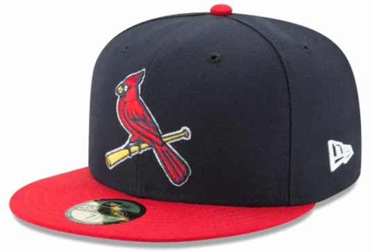 Men s St Louis Cardinals New Era Navy Red Game Authentic Collection Alternate 2 On-Field 59FIFTY Fitted Hat Official Team Hat Sports Fan Cap Official