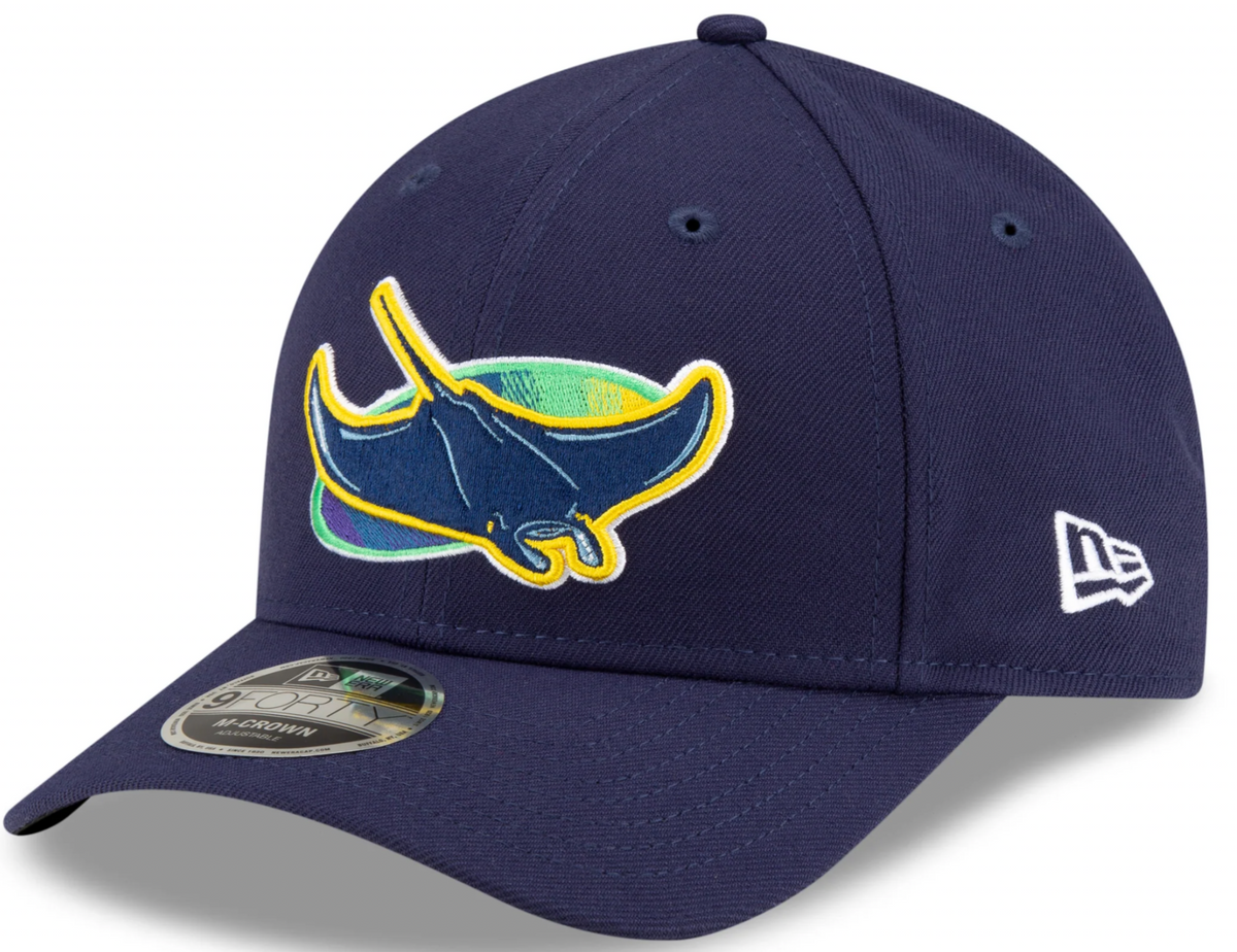 Tampa Bay Rays Alternate Navy New Era Player Replica M-Crown 9FORTY Adjustable Hat Official Team Hat Sports Fan Cap Official MLB Team Hat Baseball Fan