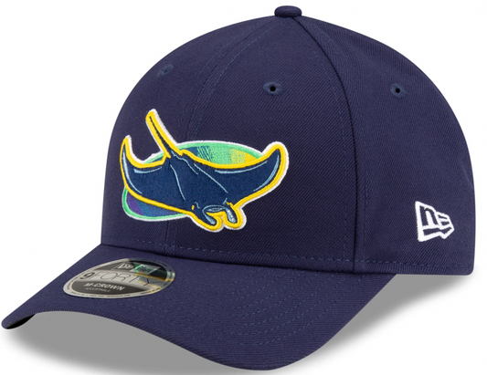 Tampa Bay Rays Alternate Navy New Era Player Replica M-Crown 9FORTY Adjustable Hat Official Team Hat Sports Fan Cap Official MLB Team Hat Baseball Fan