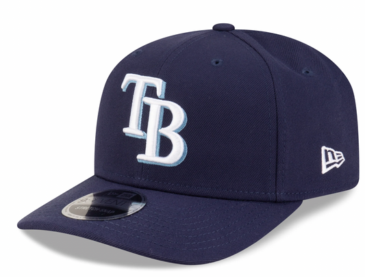 Tampa Bay Rays Navy New Era Player Replica 9SEVENTY Stretch Snap Adjustable Hat Official Team Hat Sports Fan Cap Official MLB Team Hat Baseball Fan Ca