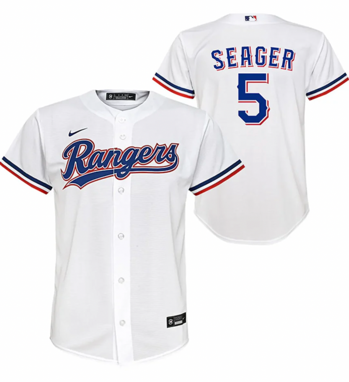 Youth Nike Corey Seager Texas Rangers White Home Replica Jersey Official Team Jersey Sports Fan Apparel Official MLB Team Apparel Baseball Fan Gear