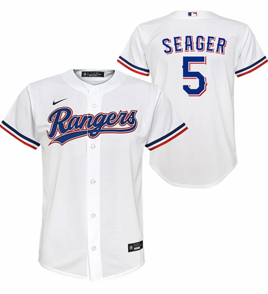 Youth Nike Corey Seager Texas Rangers White Home Replica Jersey Official Team Jersey Sports Fan Apparel Official MLB Team Apparel Baseball Fan Gear
