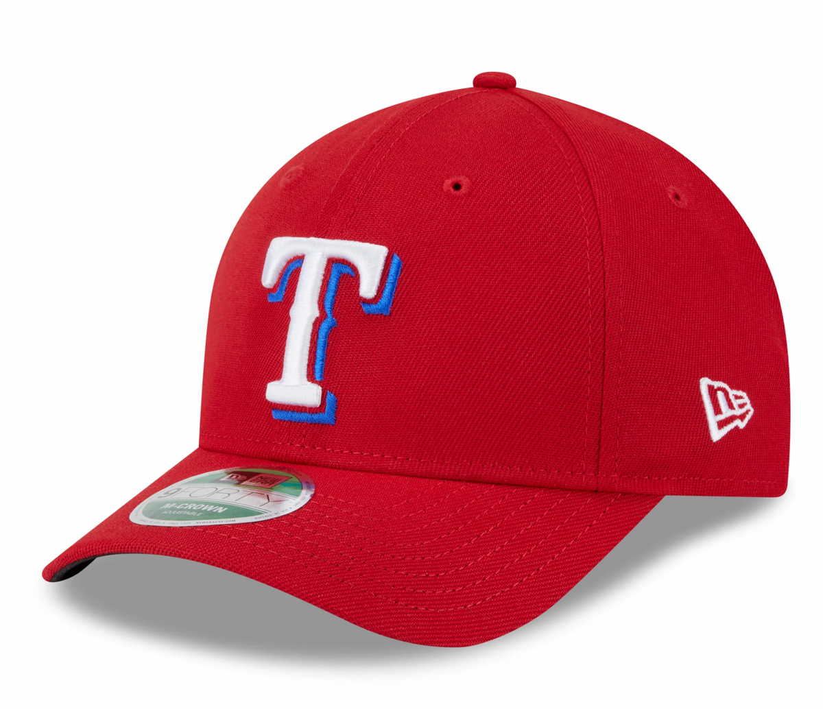 Texas Rangers Red Alternate New Era Player Replica M-Crown 9FORTY Adjustable Hat Official Team Hat Sports Fan Cap Official MLB Team Hat Baseball Fan C