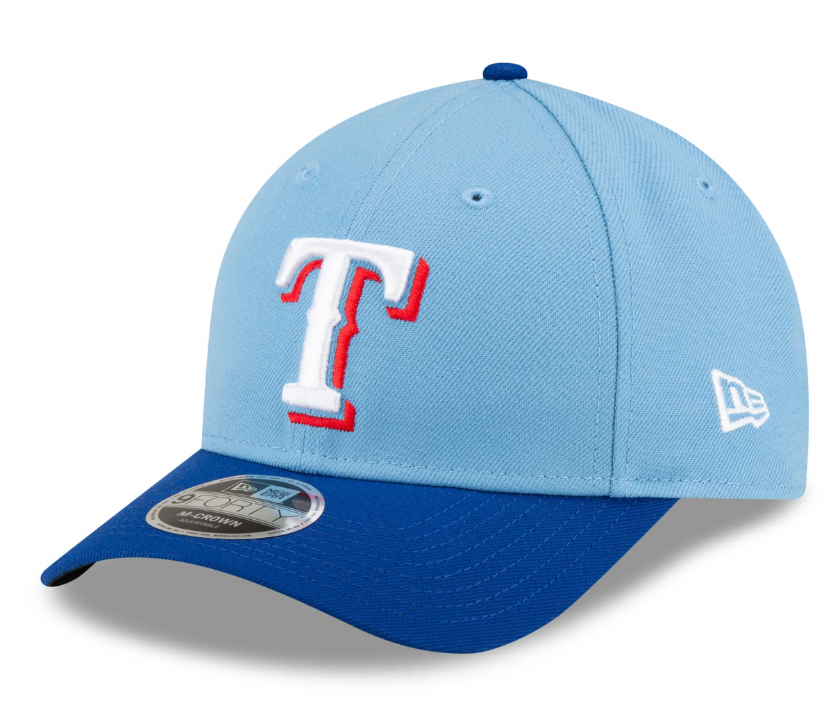 Texas Rangers Blue Alternate New Era Player Replica M-Crown 9FORTY Adjustable Hat Official Team Hat Sports Fan Cap Official MLB Team Hat Baseball Fan