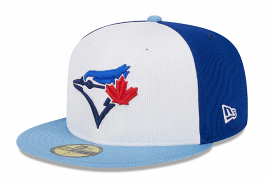 Toronto Blue Jays New Era White Blue 2024 Spring Training 59FIFTY Fitted Hat Official Team Hat Sports Fan Cap Official MLB Team Hat Baseball Fan Cap
