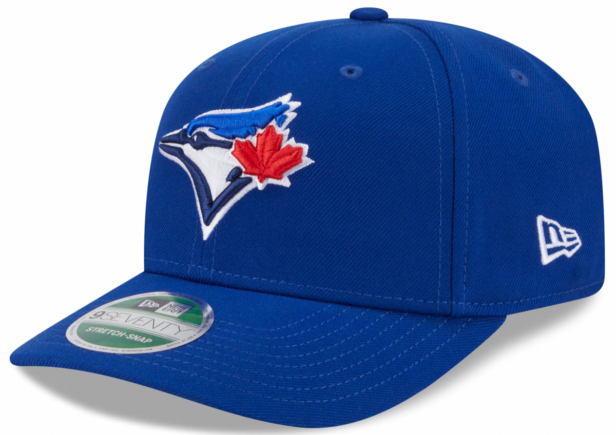 Toronto Blue Jays Blue New Era Player Replica 9SEVENTY Stretch Snap Adjustable Hat Official Team Hat Sports Fan Cap Official MLB Team Hat Baseball Fan