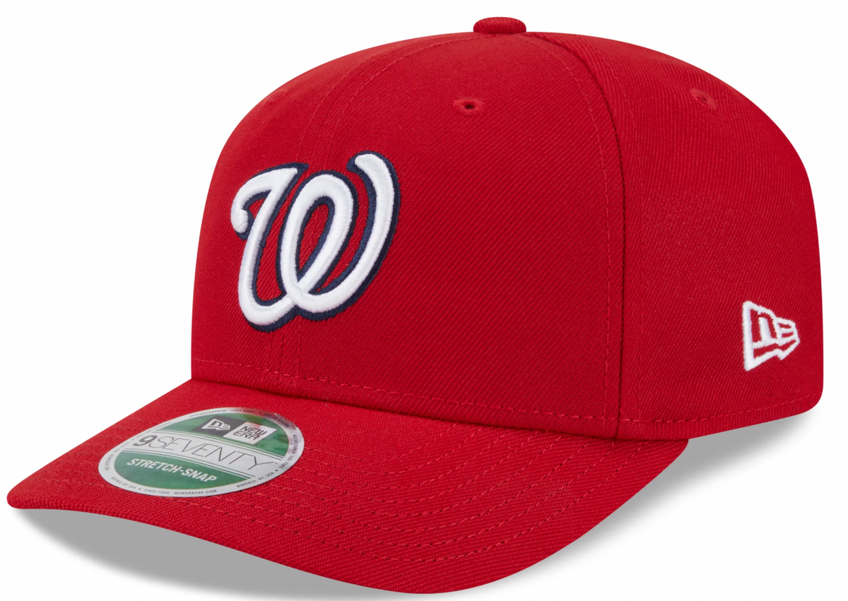 Washington Nationals Red New Era Player Replica 9SEVENTY Stretch Snap Adjustable Hat Official Team Hat Sports Fan Cap Official MLB Team Hat Baseball F