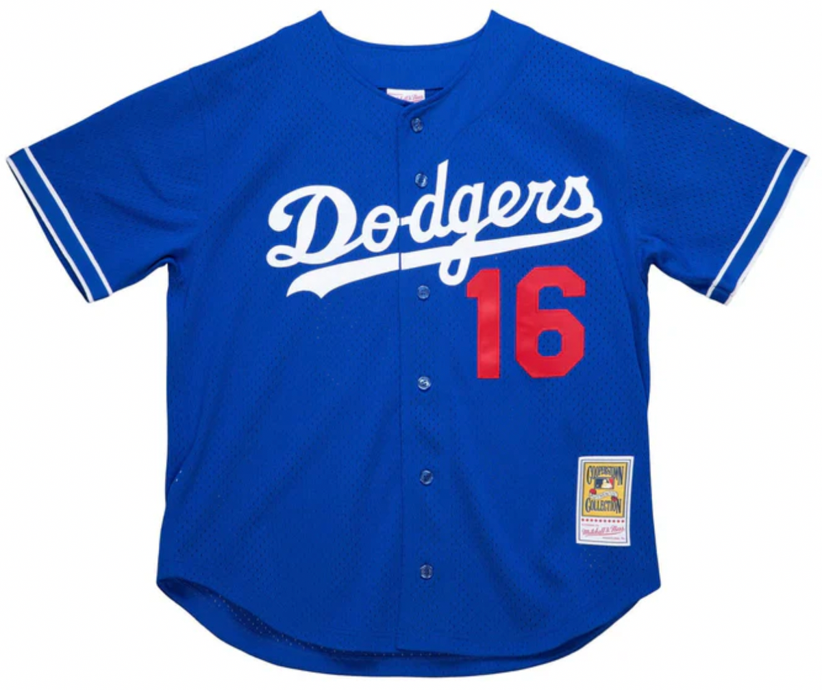 Men s Los Angeles Dodgers Hideo Nomo Mitchell And Ness Royal Cooperstown Collection Mesh Batting Practice Jersey Official Team Jersey Sports Fan Appar