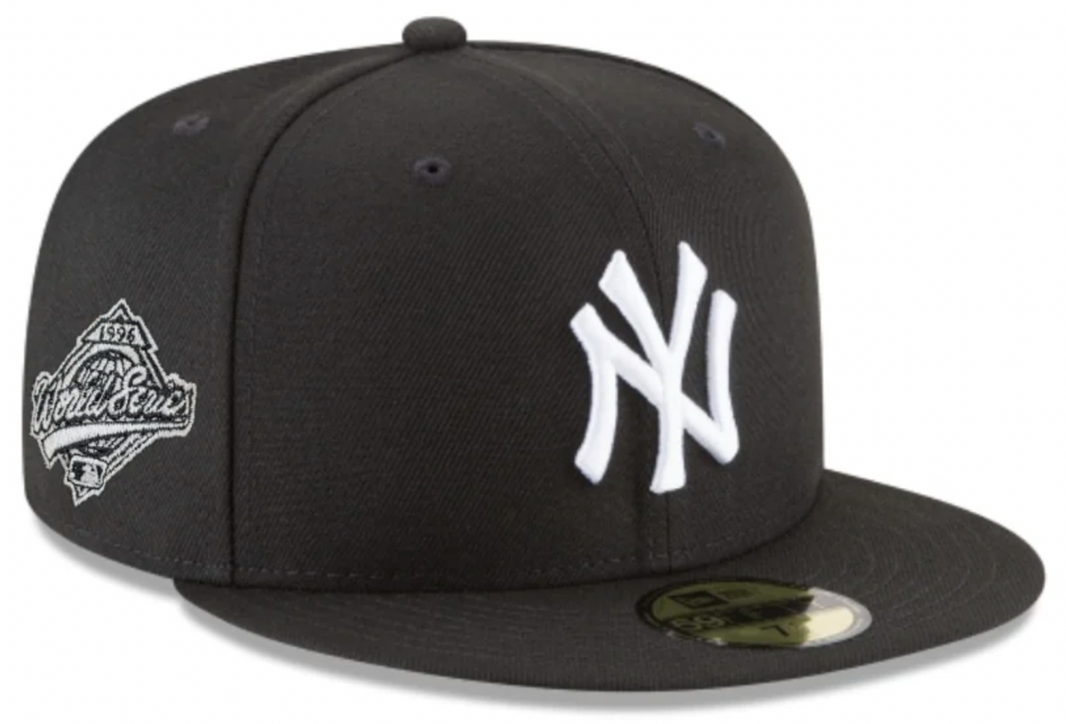 New York Yankees 1996 World Series Black New Era 59Fifty Fitted Hat Official Team Hat Sports Fan Cap Official MLB Team Hat Baseball Fan Cap