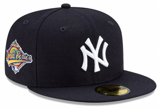 New York Yankees Navy Classic 1996 World Series New Era 59Fifty Fitted Hat Official Team Hat Sports Fan Cap Official MLB Team Hat Baseball Fan Cap