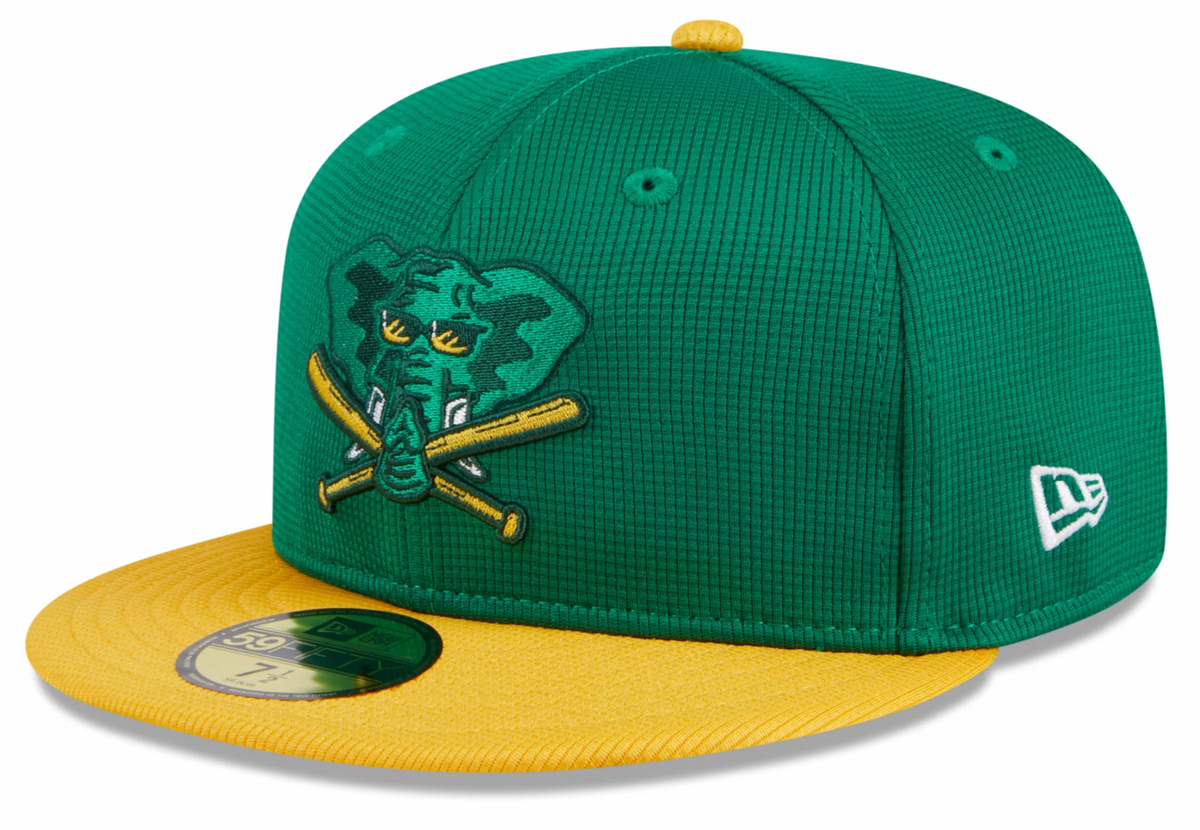Men s Oakland Athletics New Era Green 2024 Batting Practice 59FIFTY Fitted Hat Official Team Hat Sports Fan Cap Official MLB Team Hat Baseball Fan Cap