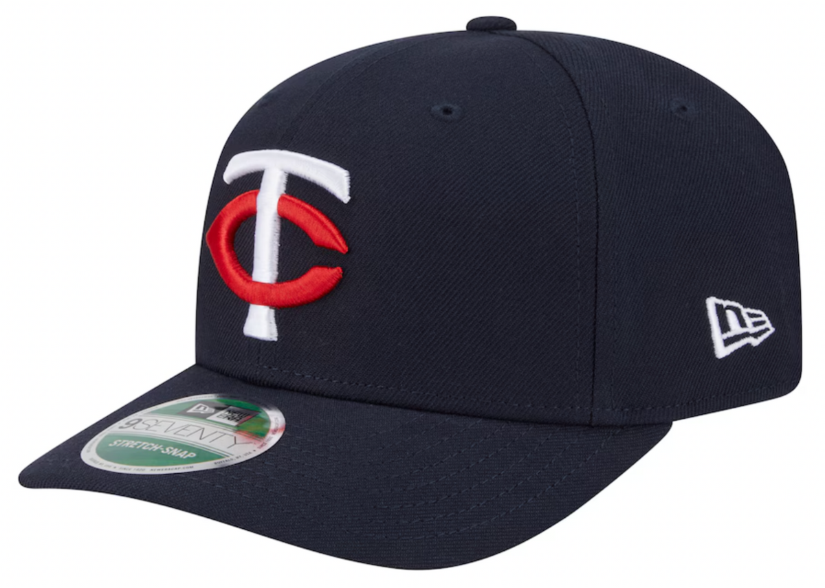 Minnesota Twins Navy New Era Player Replica 9SEVENTY Stretch Snap Adjustable Hat Official Team Hat Sports Fan Cap Official MLB Team Hat Baseball Fan C