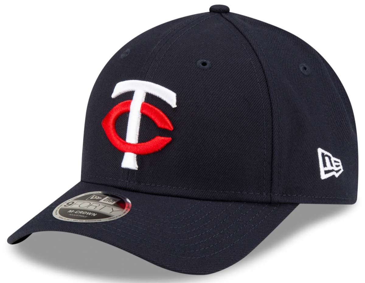 Minnesota Twins Navy New Era Player Replica M-Crown 9FORTY Adjustable Hat Official Team Hat Sports Fan Cap Official MLB Team Hat Baseball Fan Cap