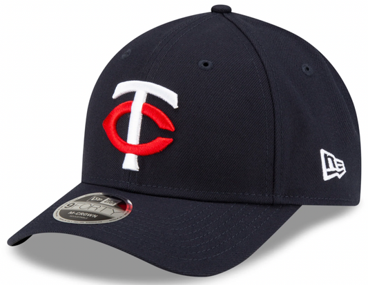 Minnesota Twins Navy New Era Player Replica M-Crown 9FORTY Adjustable Hat Official Team Hat Sports Fan Cap Official MLB Team Hat Baseball Fan Cap
