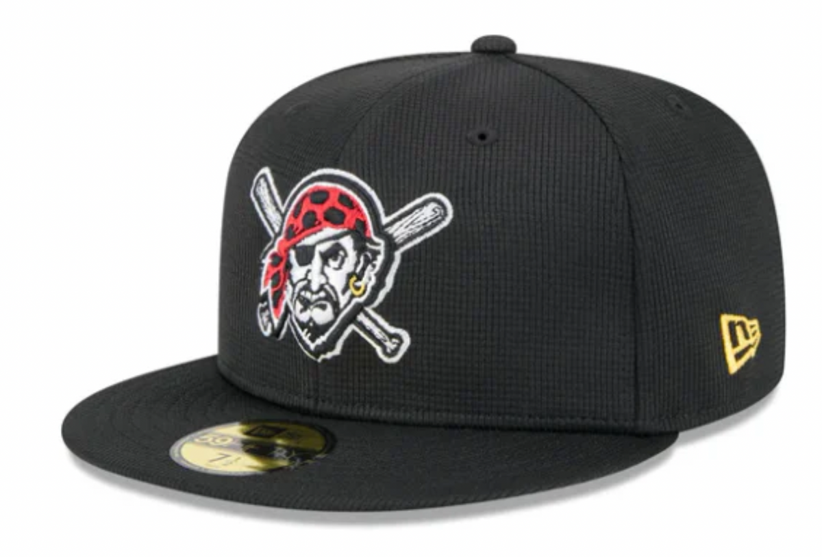 Pittsburgh Pirates New Era Black 2025 Spring Training 59FIFTY Fitted Hat Official Team Hat Sports Fan Cap Official MLB Team Hat Baseball Fan Cap