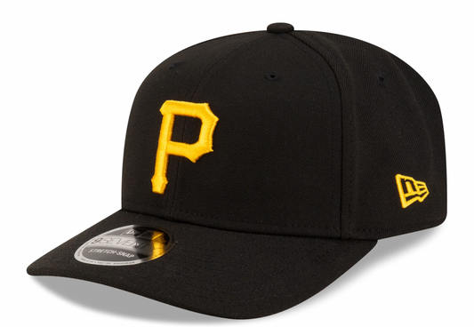 Pittsburgh Pirates Black New Era Player Replica 9SEVENTY Stretch Snap Adjustable Hat Official Team Hat Sports Fan Cap Official MLB Team Hat Baseball F