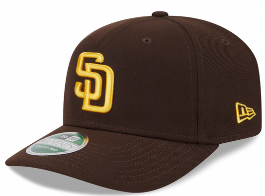 San Diego Padres Brown New Era Player Replica 9SEVENTY Stretch Snap Adjustable Hat Official Team Hat Sports Fan Cap Official MLB Team Hat Baseball Fan